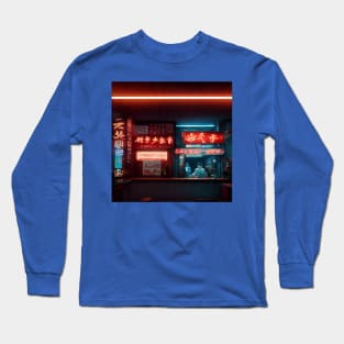 Cyberpunk Tokyo Ramen Shop Long Sleeve T-Shirt